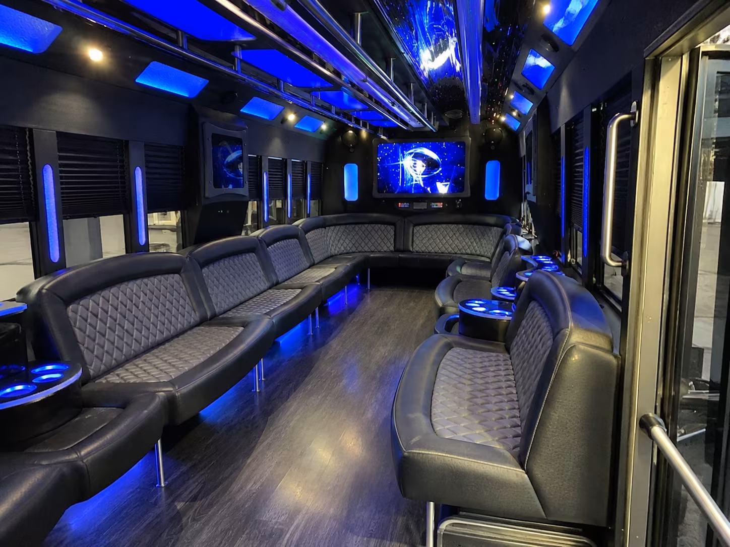 bend 28 passenger party bus interior